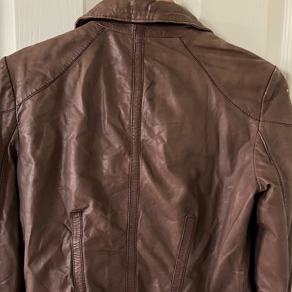 Muubaa 🤎 lambskin leather biker jacket, size: 8 - Picture 14 of 15